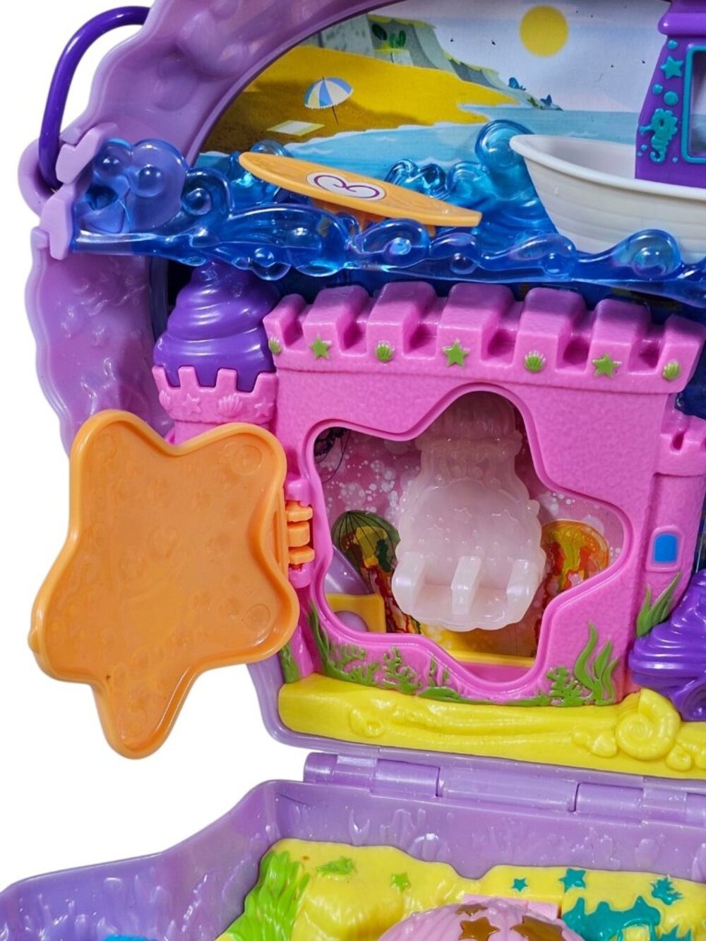 2019 Polly Pocket Underwater Ocean Shell Clam Shell No Figures Included - Picture 7 of 10
